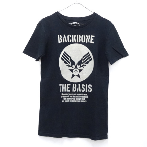 開放倉庫 | BACK BONE THE BASIS バックボーン ザ ベイシス/09SS プリント Tシャツ/サイズ：S/ブラック/バイ