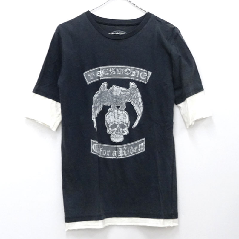 BACK BONE バックボーン レイヤード Tシャツ サイズ：S/カラー：BLACK/バイカーズ/2009年秋冬モデル/ドメス【山城店】