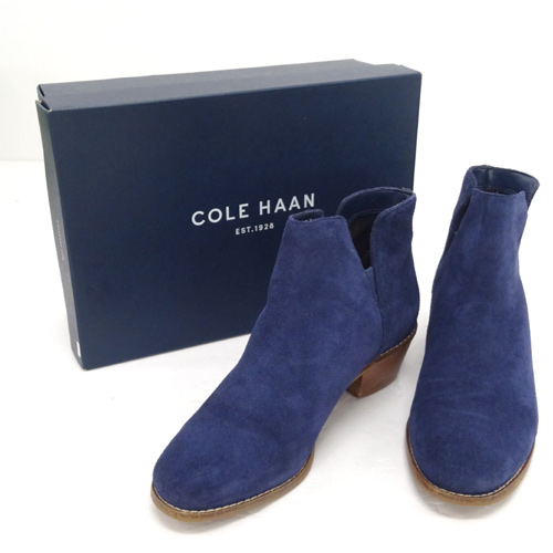 COLE HAAN コールハーン スエード ショートブーツ/W00696/サイズ：7/カラー：ブルー 系/靴 シューズ/ブーツ/スウェード【山城店】