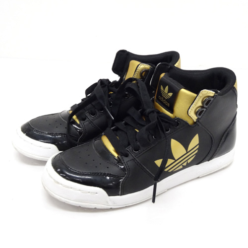 adidas(アディダス) 31 MIDIRU COURT2.0 TREFO/24cm/品番：63077/カラー：ブラック×ゴールド/靴 シューズ/スニーカー【山城店】