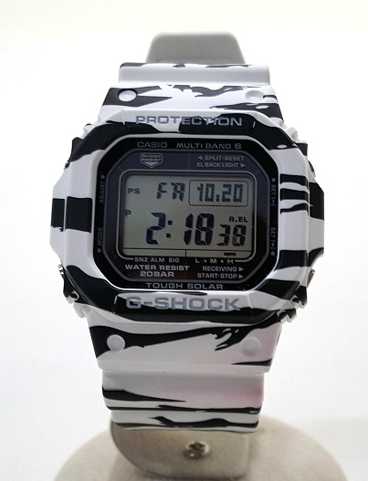 CASIO　カシオ　G-SHOCK　ジーショック　腕時計　白×黒　カモ柄 ホワイト＆ブラックシリーズ ソーラー電波 GW-M5610BW　