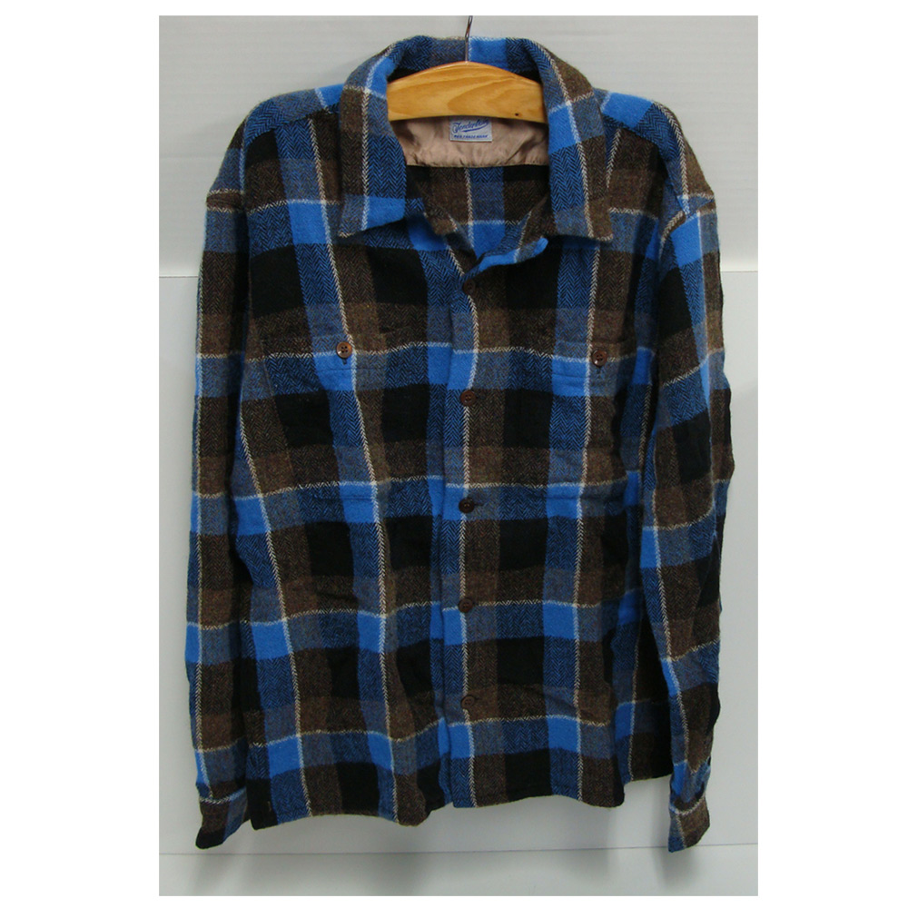 テンダーロイン ウールシャツ　青　Sサイズ