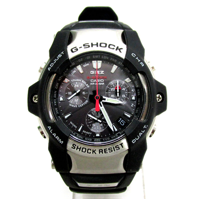  G-SHOCK カシオ ジーショック 時計 THE-G GIEZ/GS-1000J/ブラック×シルバー/クォーツ/クロノグラフ カシオ《腕時計/ウォッチ》【山城店】