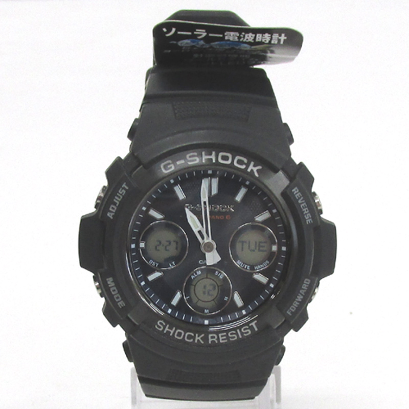 CASIO カシオ G-SHOCK ジーショック 腕時計/品番：AWG-100GB/カラー：ブラック/20気圧防水/タフソーラー《腕時計/ウォッチ》【山城店】