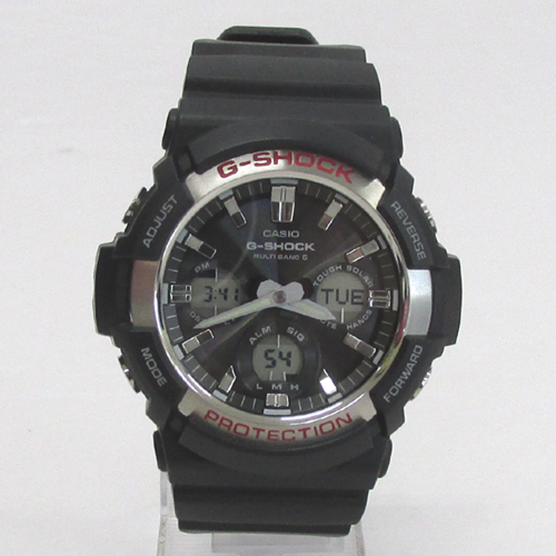CASIO カシオ G-SHOCK ジーショック 腕時計/品番：GAW-100/ブラック/20気圧防水/ステンレス/電波ソーラー《腕時計/ウォッチ》【山城店】