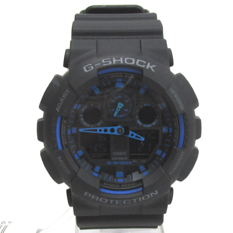 CASIO カシオ G-SHOCK ジーショック 腕時計/品番：GA-100/カラー：ブラック/樹脂バンド/20気圧防水《腕時計/ウォッチ》【山城店】