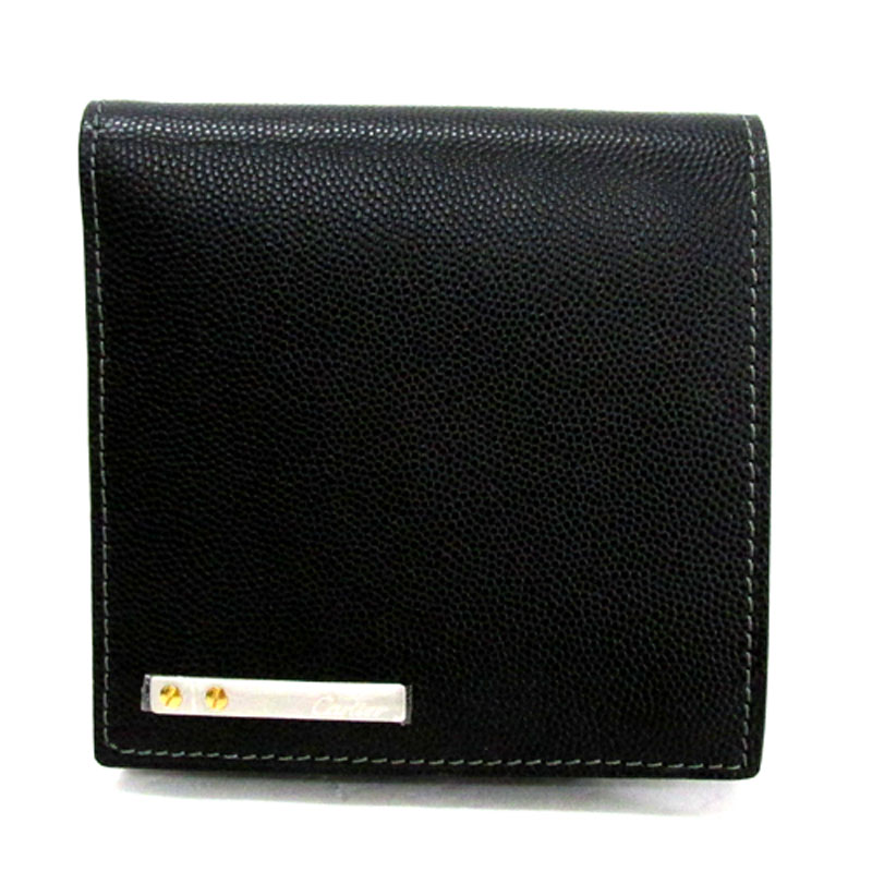 Cartier(カルティエ) サントス 2つ折り財布/カラー：ブラック《財布/ウォレット》【山城店】