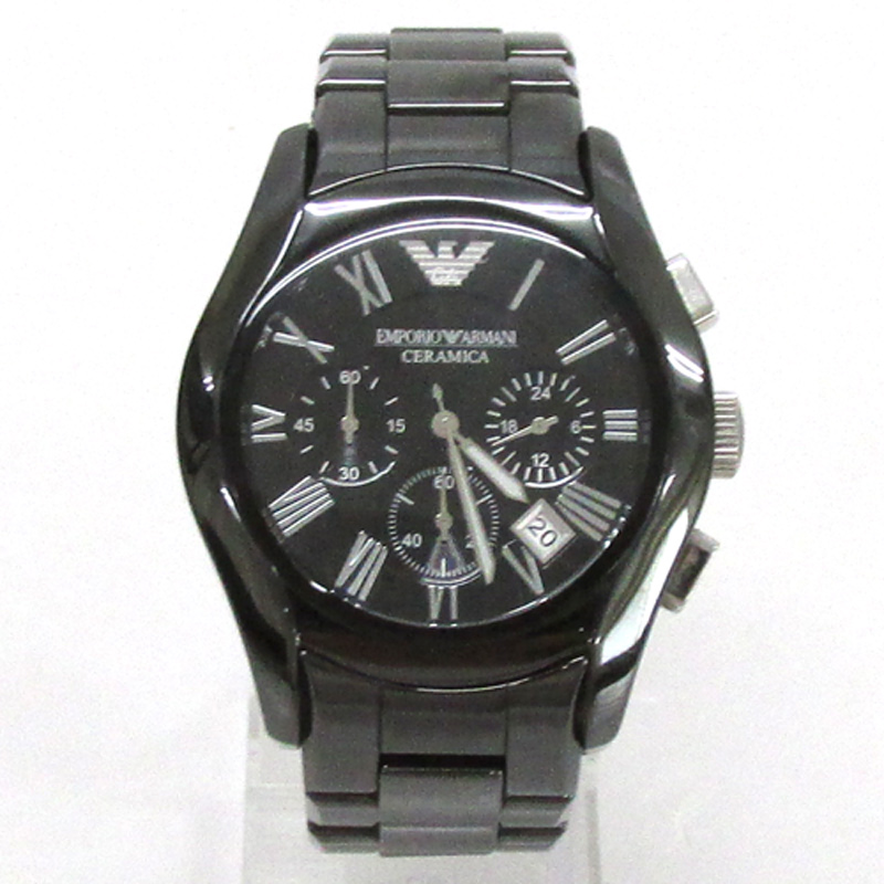 開放倉庫 | EMPORIO ARMANI エンポリオアルマーニ 腕時計/品番：AR-1400/カラー：ブラック/クロノグラフ/セラミカ《腕時計/ウォッチ》【山城店】  | アクセサリー | 時計 | メンズ時計