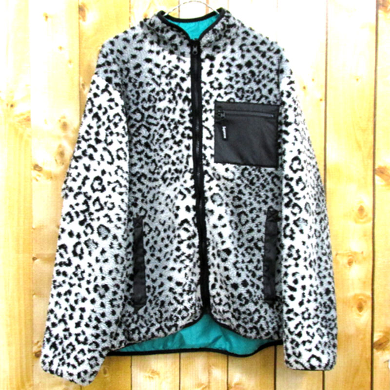 Supreme シュプリーム Leopard Fleece Reversible Jacket/サイズ：XL/カラー：ブラック×ホワイト/17AW/ストリート【山城店】