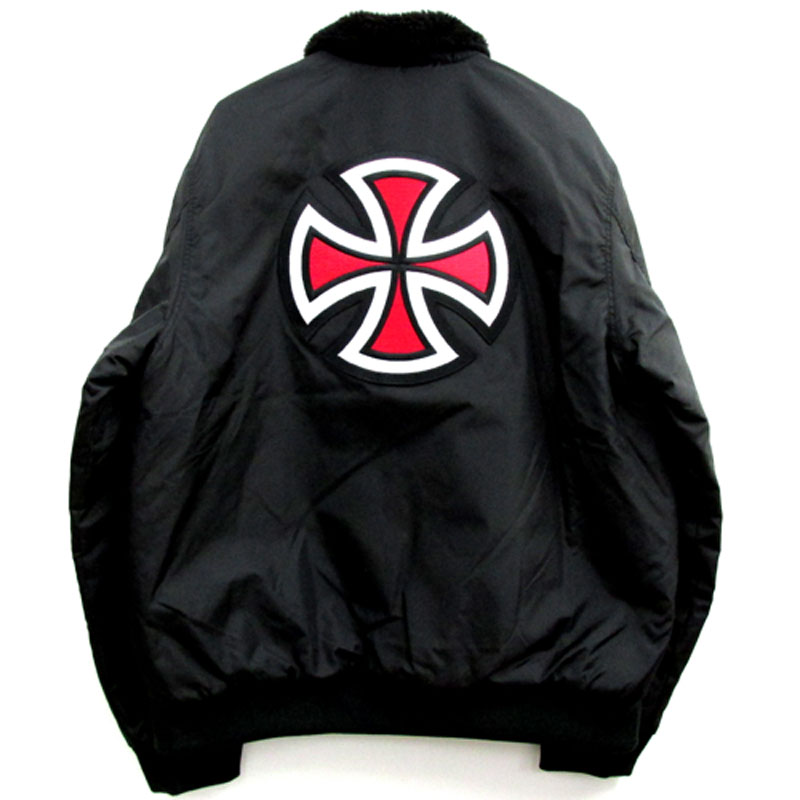 Supreme × Independent シュプリーム インディペンデント 17AW Fur Collar Bomber Jacket ボンバージャケット/XL/ブラック【山城店】