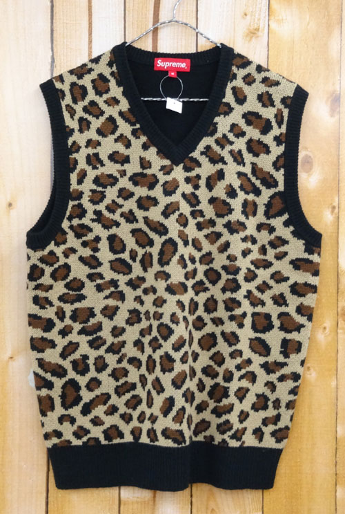 【中古】Supreme/Leopard Vest シュプリーム/レオパード ベスト/16SS/国内正規品/サイズ：M/カラー：豹柄/ニット/ストリート【山城店】