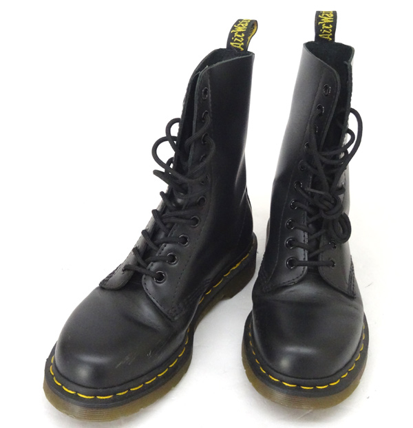 【中古】Dr.Martens / 10 Eyelet Boot ドクターマーチン 1490/サイズ：38/カラー：BLACK/スムース/10ホール/ブーツ/ブラック/靴【山城店】
