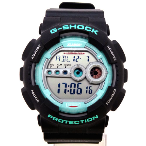 G-SHOCK×X-LARGE ジーショック×エクストララージ 腕時計/GD-100/X-LARGE/エクストララージ/コラボ/カシオ/カラー：ブラック×グリーン/腕時計/ウォッチ