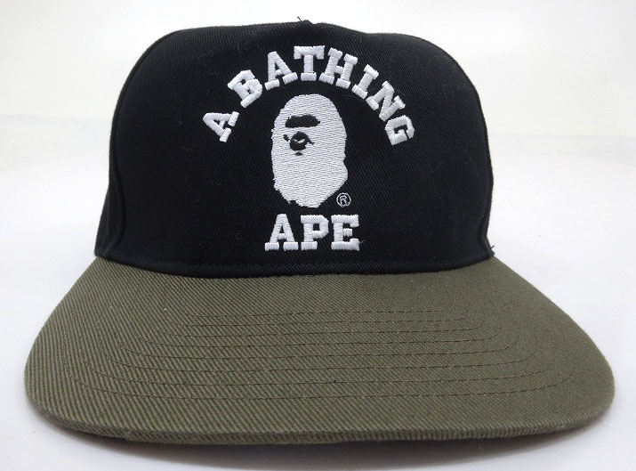 開放倉庫 | 【中古】A BATHING APE/ア ベイシング エイプ COLLEGE SNAP BACK CAP キャップ・帽子 ブラック