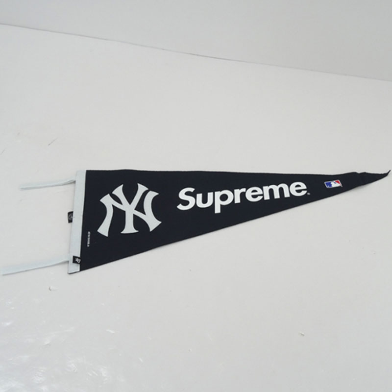 【中古】Supreme NewYork Yankees 47 Brand シュプリーム ニューヨークヤンキース/Pennant/ペナント/FLAG/フラッグ/旗/15SS/2015SS/美品/カラー：ネイビー×ホワイト《ペナント フラッグ》【山城店】