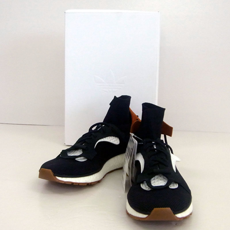 【中古】adidas Originals BY ALEXANDER WANG AW RUN/アディダス オリジナルス バイ アレキサンダー ワン ラン/CM7825/28ｃｍ/国内正規品/色：ブラック/黒系/軽量/スニーカー/メッシュアッパー/未使用品/レザー/コラボ/靴 シューズ【山城店】