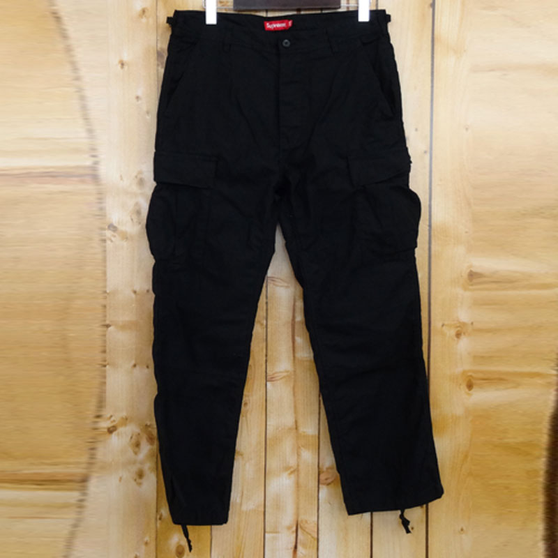 【中古】Supreme シュプリーム Cargo Pant カーゴパンツ/サイズ：34/カラー：黒/ブラック/ワークパンツ/ストリート【山城店】
