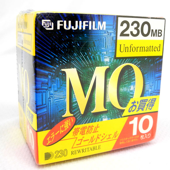 【中古】未使用品！！富士フィルム 3.5型 MOディスク 230MB 10枚入り PC/パソコン/周辺機器/記録メディア/データ【桜井店】
